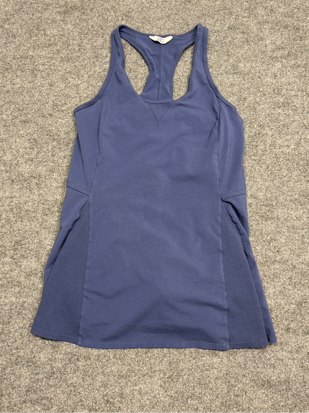 JoyLab Navy Racerback Tank with Side Panels
